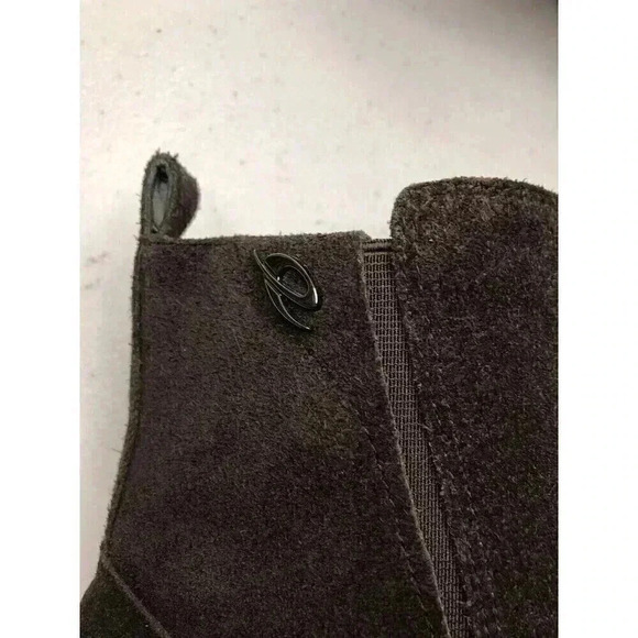 Easy Spirit Womens 8.5M Brown Suede Leather Bootie Zip Side Emblem - Picture 3 of 7